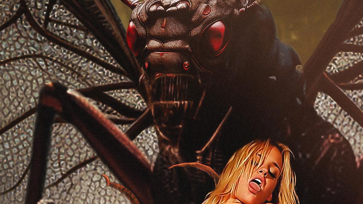 Naomi Brutally Filled Up By Giant Insect