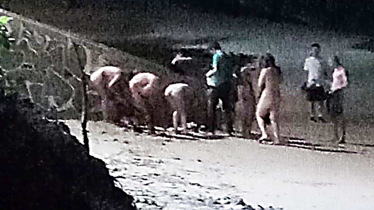 Brit among six tourists forced to do NAKED walk of shame after stripping off for midnight swim in Thailand
