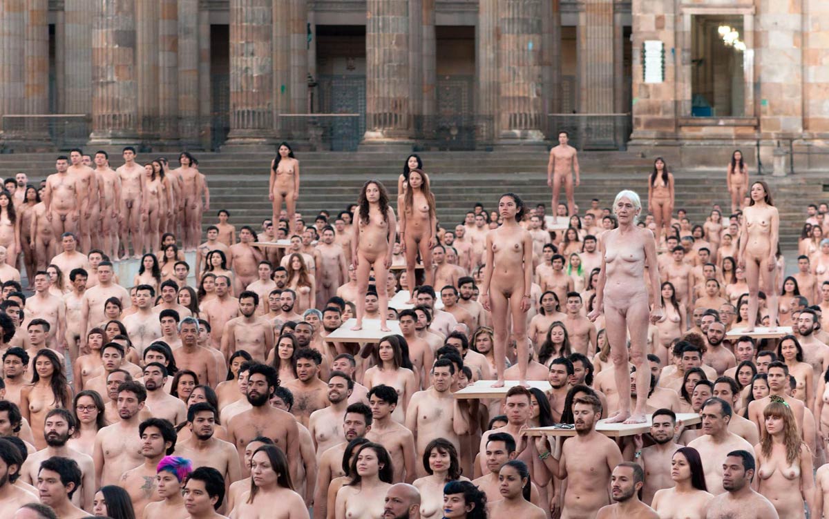 I pose for peace say participants in Tunicks nude Bogot shoot