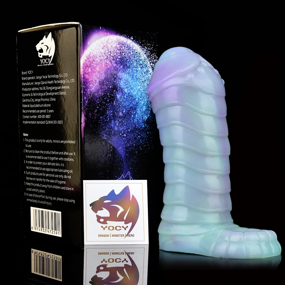 Amazon Siliconen Lichtgevende Draak Penis Schede Monster Wolf Knoop Dildo Mouw Vertraging Ejaculatie Mannelijke Pik Vergroting Lul Seksspeeltje