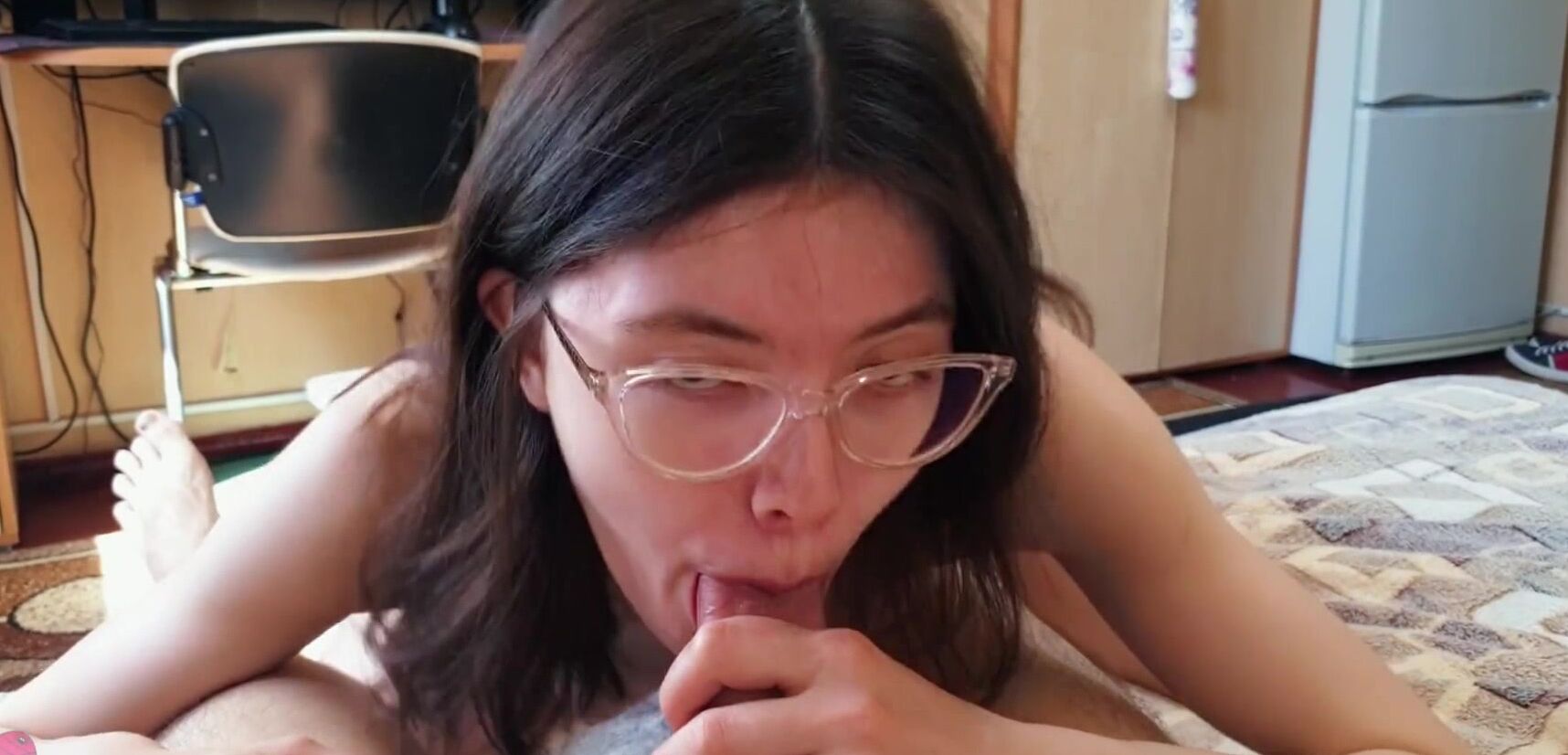 Ball Sucking Teen Sloppy Blowjob Ball Sucking Titfuck Sweet Cumshot With Finished On Her Chest! 4K Cumshot Video