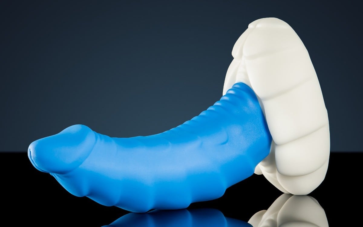 Weredog Skylar Dragon Dildo CobaltWhite Extra Large