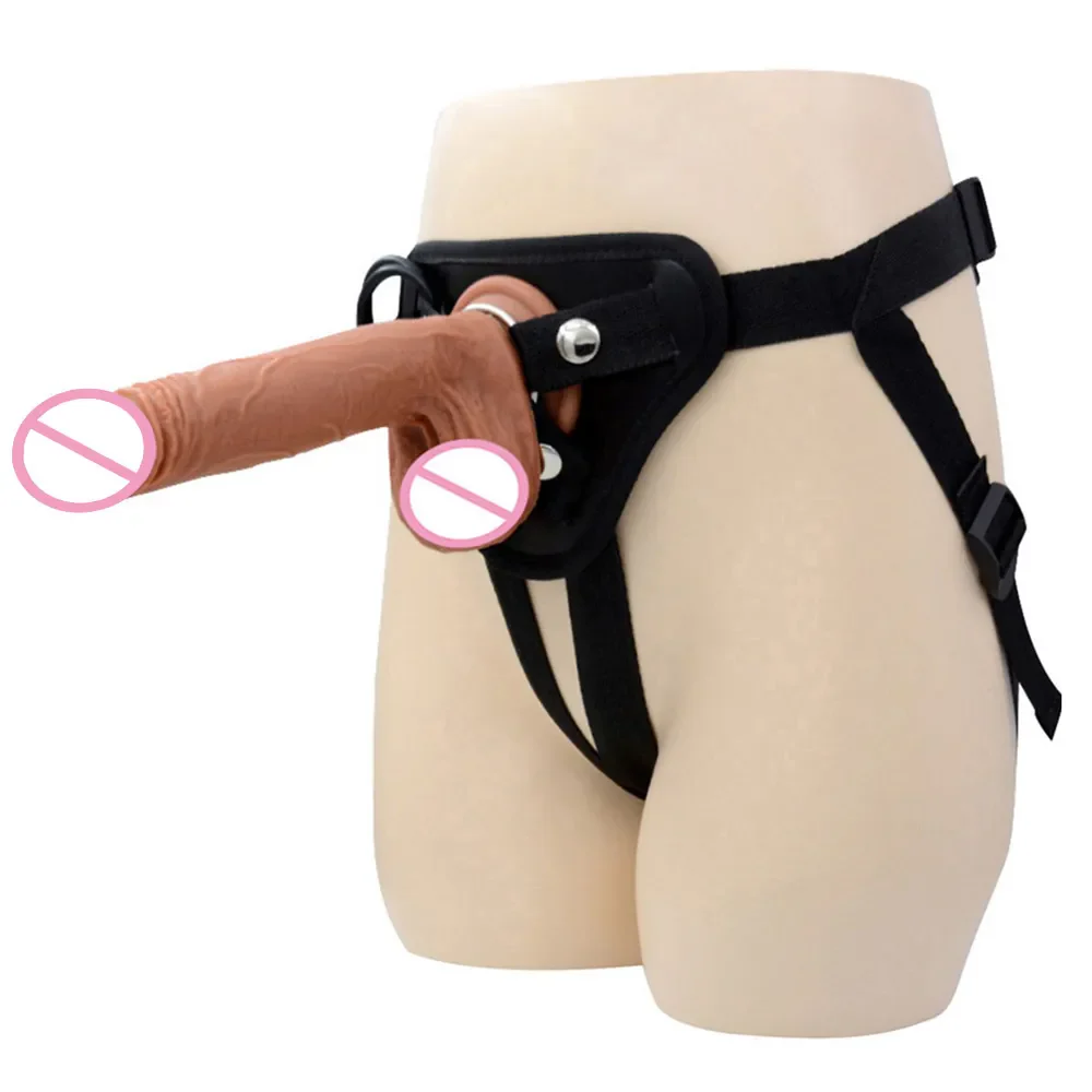 Womens Strap on Realistic Penis Dildo Panties Sex Toys for Lesbian Wo