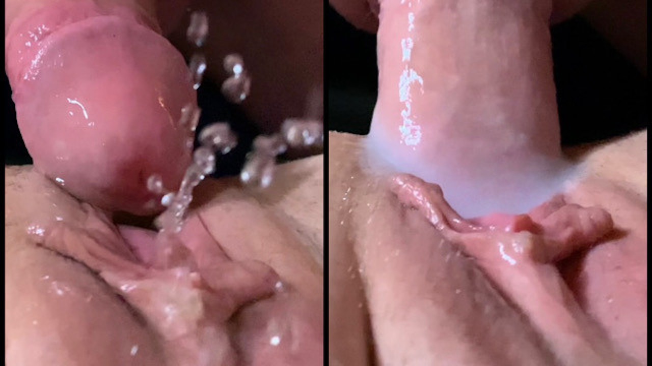 Close up Fpov! Enorme creampie vult mijn spuitende poesje!