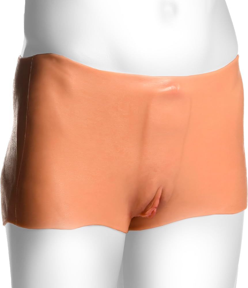 : MASTER SERIES Pussy Panties Silicone Vagina Ass Panties Small for Men Women. Textured Tunnel for Vaginal Penetration. Real Life Like Stretchy Panty wAnal Opening. 1 Underwear Small Flesh. :