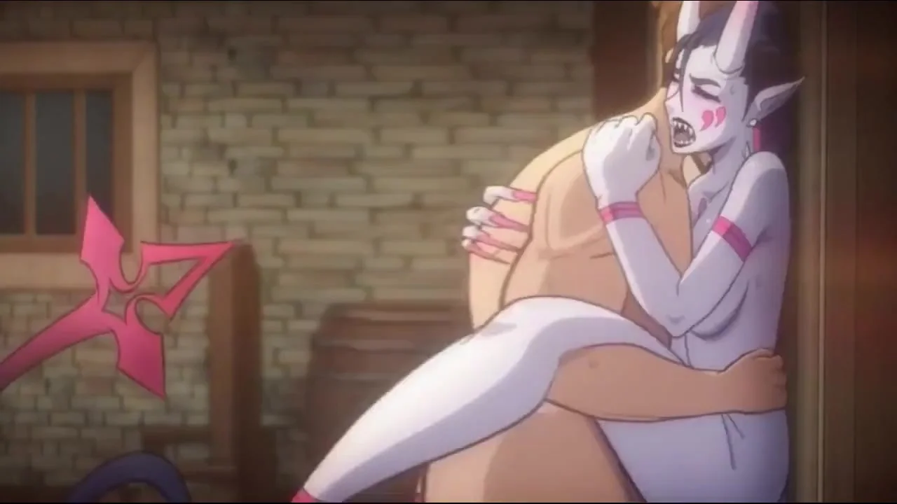 demon girl is fucked outside the church