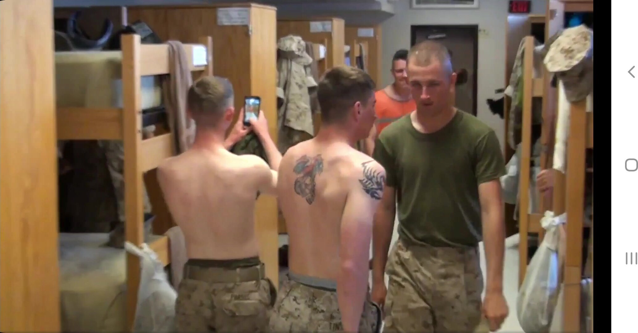 Military: Naked army recruit