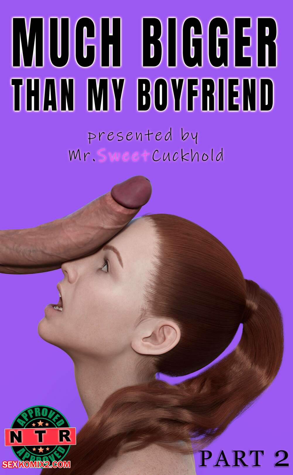 Porn comic Much bigger than my boyfriend. Chapter 2. Mr.SweetCuckhold. Sex comic busty brunette is
