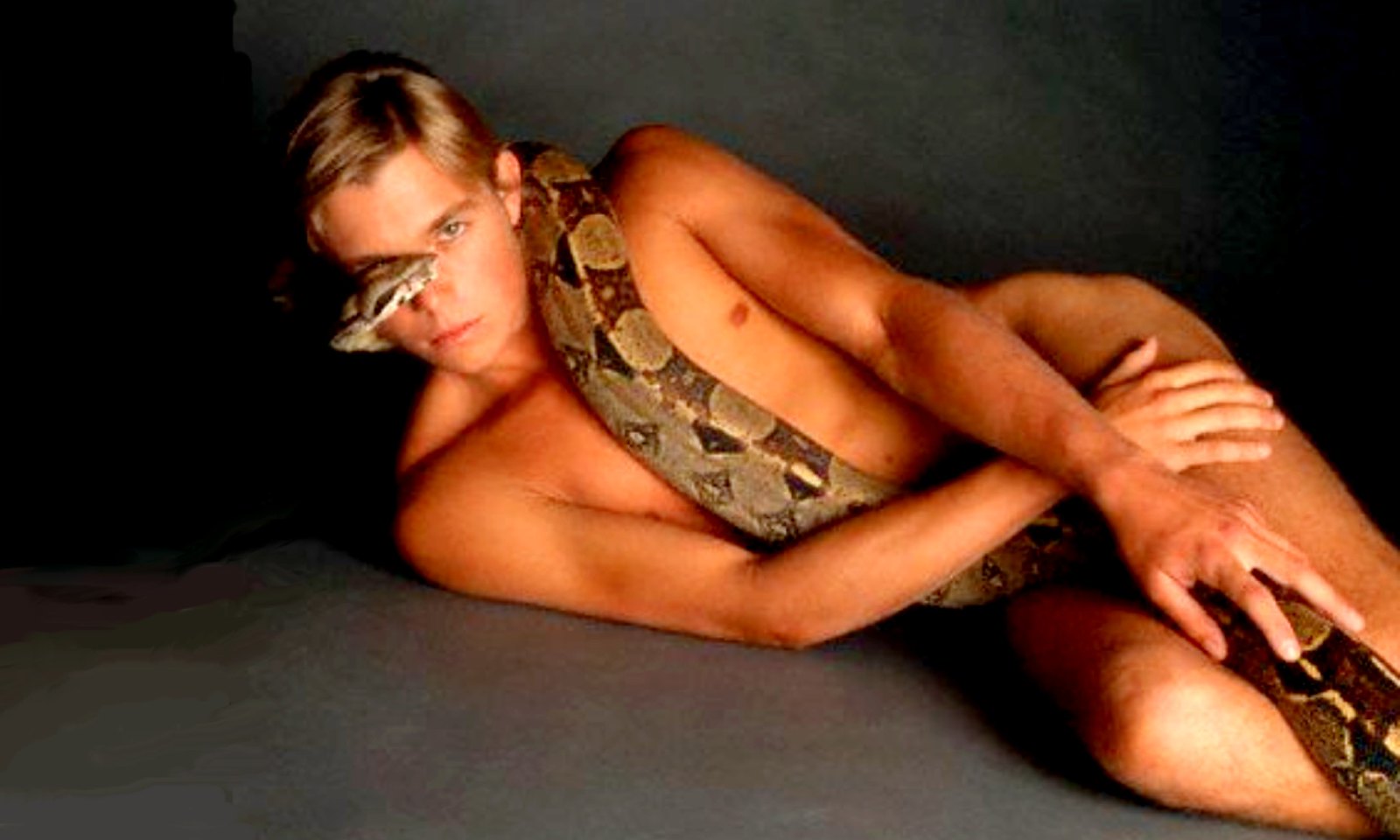 Nude Christopher Atkins with Snake