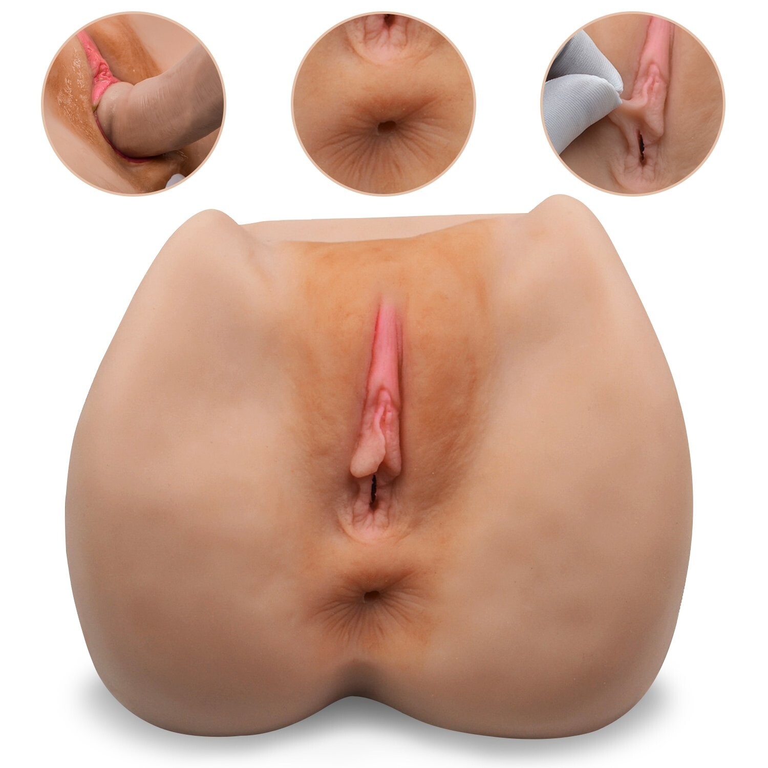 Levensechte 3D Realistische Siliconen Kont Anus Vagina Masturbator