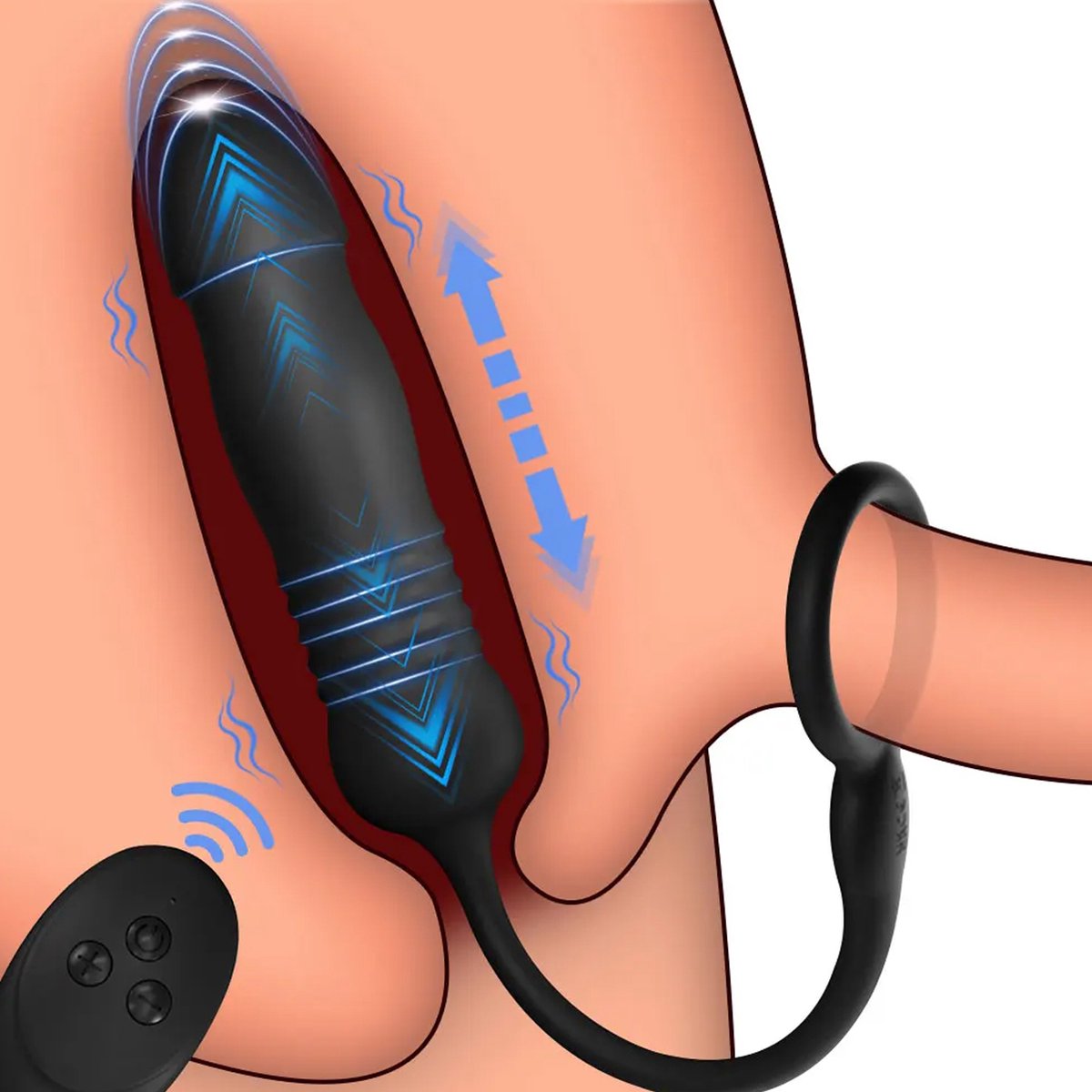 Anale telescoop vibrator mannen