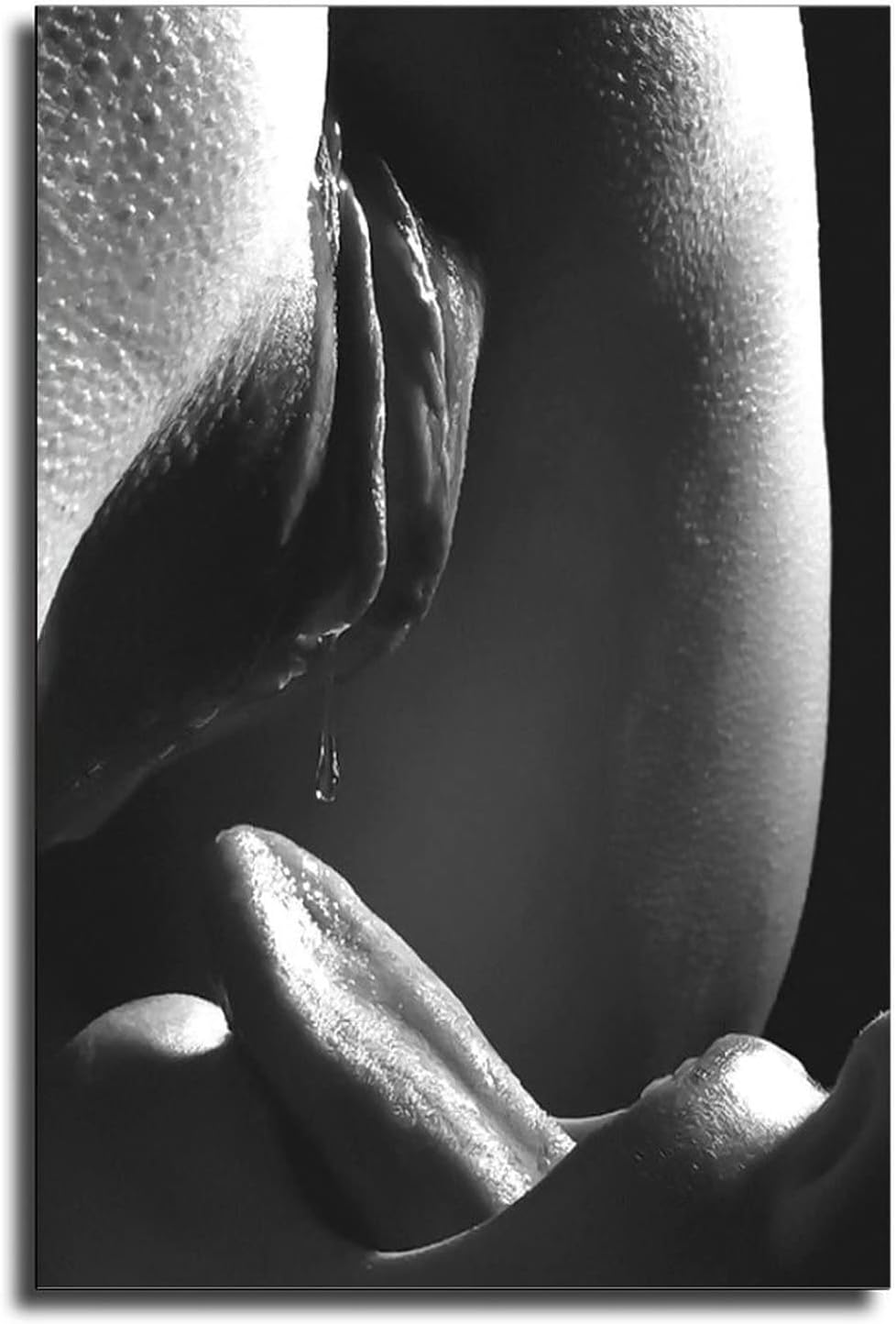 Black and White Licking Pussy Erotic Canvas Art Tanzania