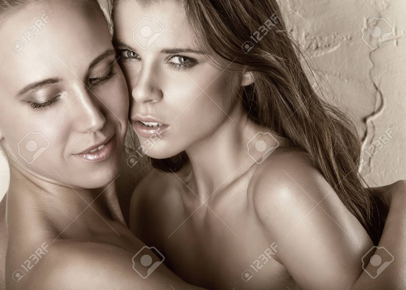 Two Beautiful Sexy Lesbians In Each Other Stock Photo Picture and Royalty Free Image. Image 37260501.
