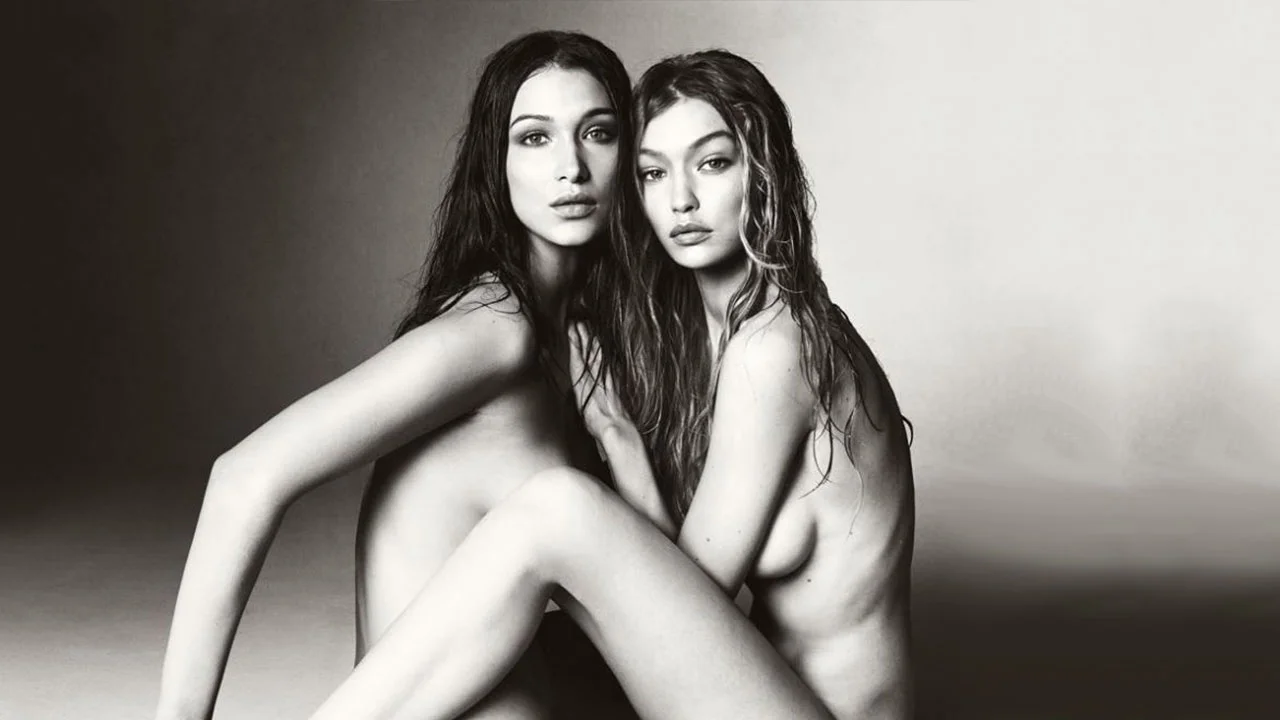 Gigi and Bella Hadid Pose Completely Naked Together for British Vogue