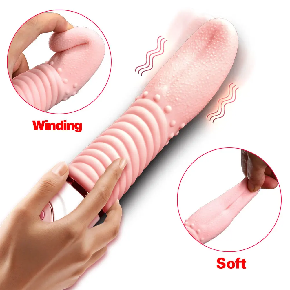 Female Masturbaton Sexual Tongue Vibrator for Woman Tongue Licking Multi-Speed Dildo Vibrator Sex Toy