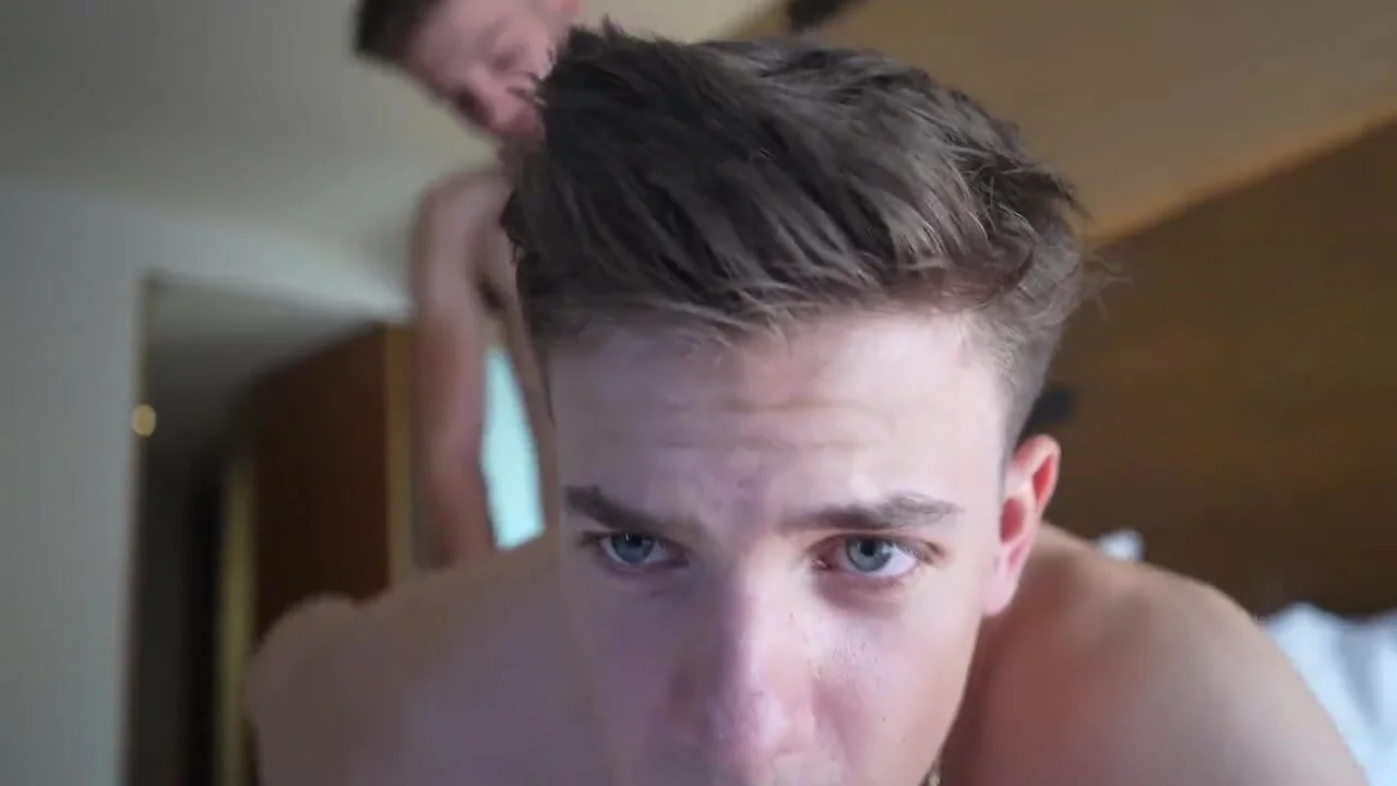POV of cute twink getting fucked hard in the ass by top