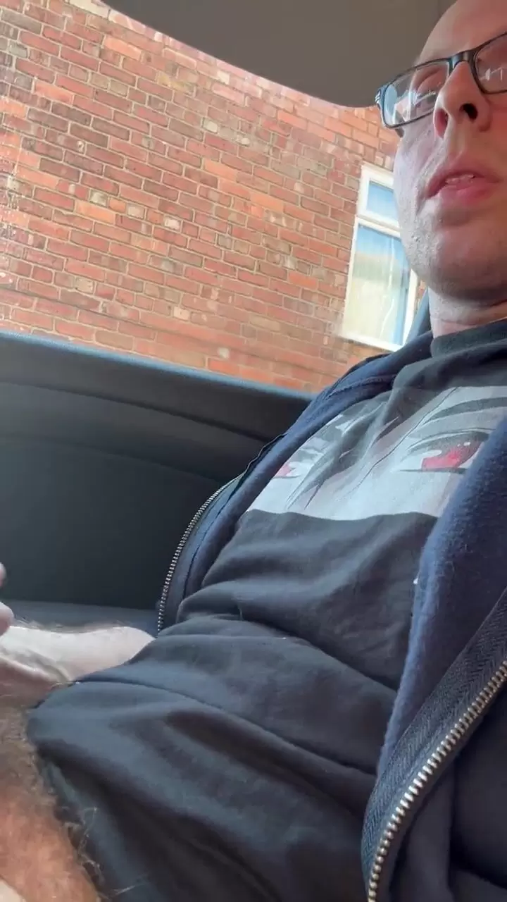 Masturbating In Car Outside Of Church.