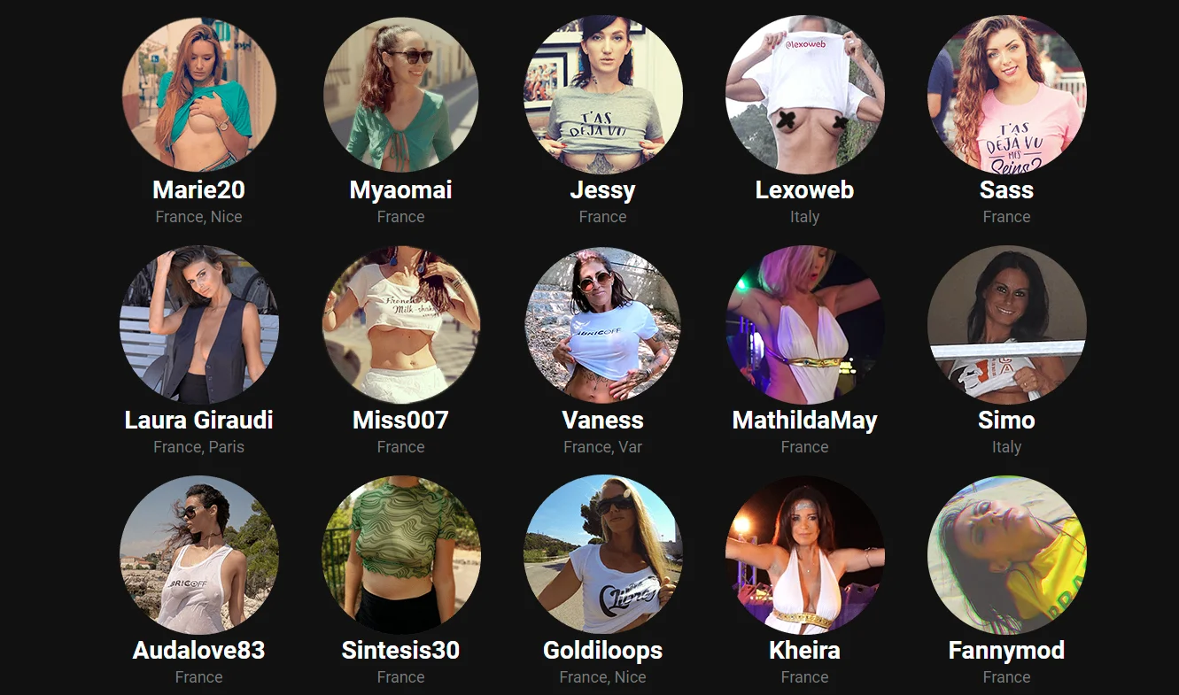 Leak mym nudes French braless girls models