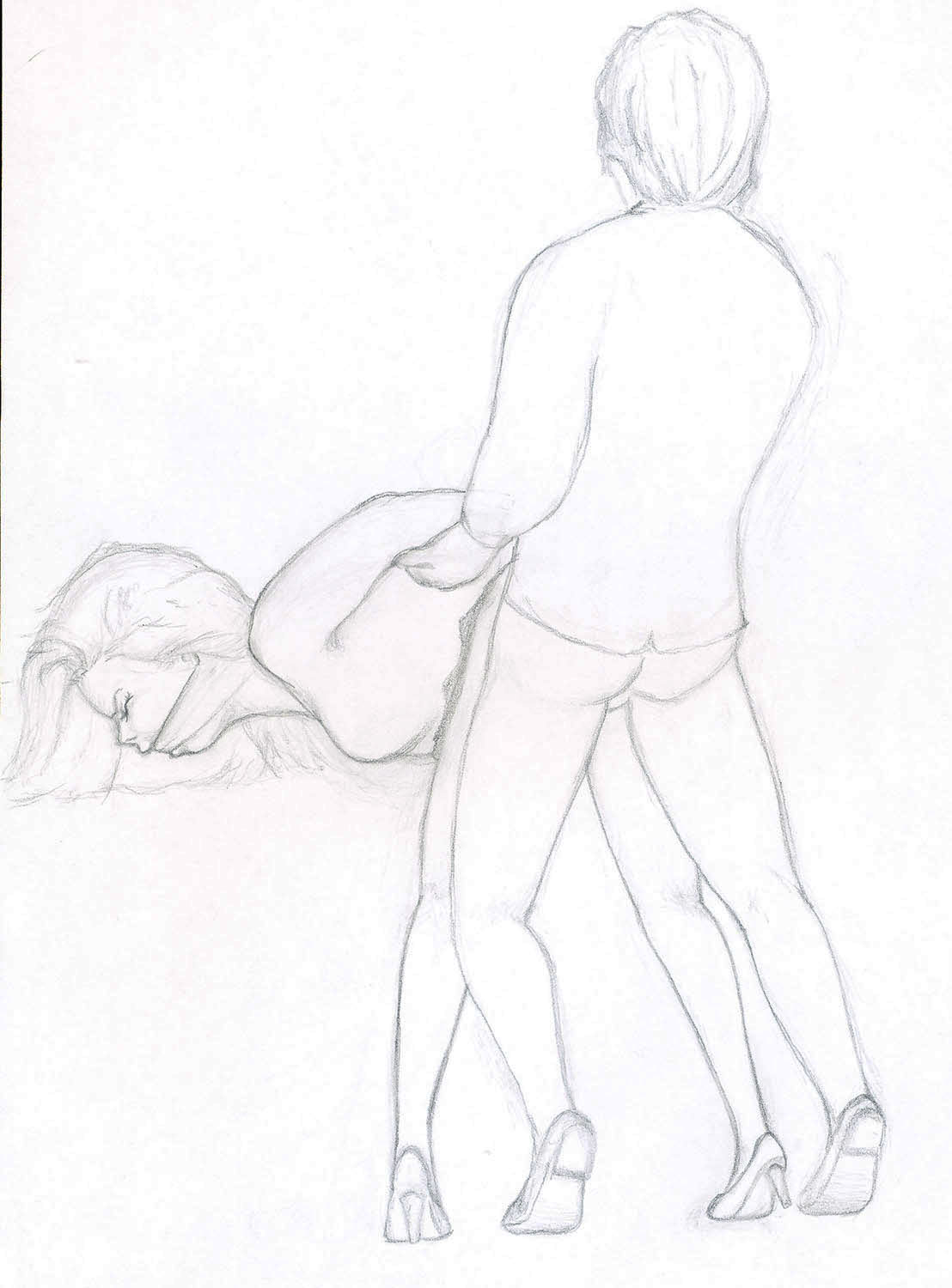 Bent over table anal from behind Linda C by RickMontana