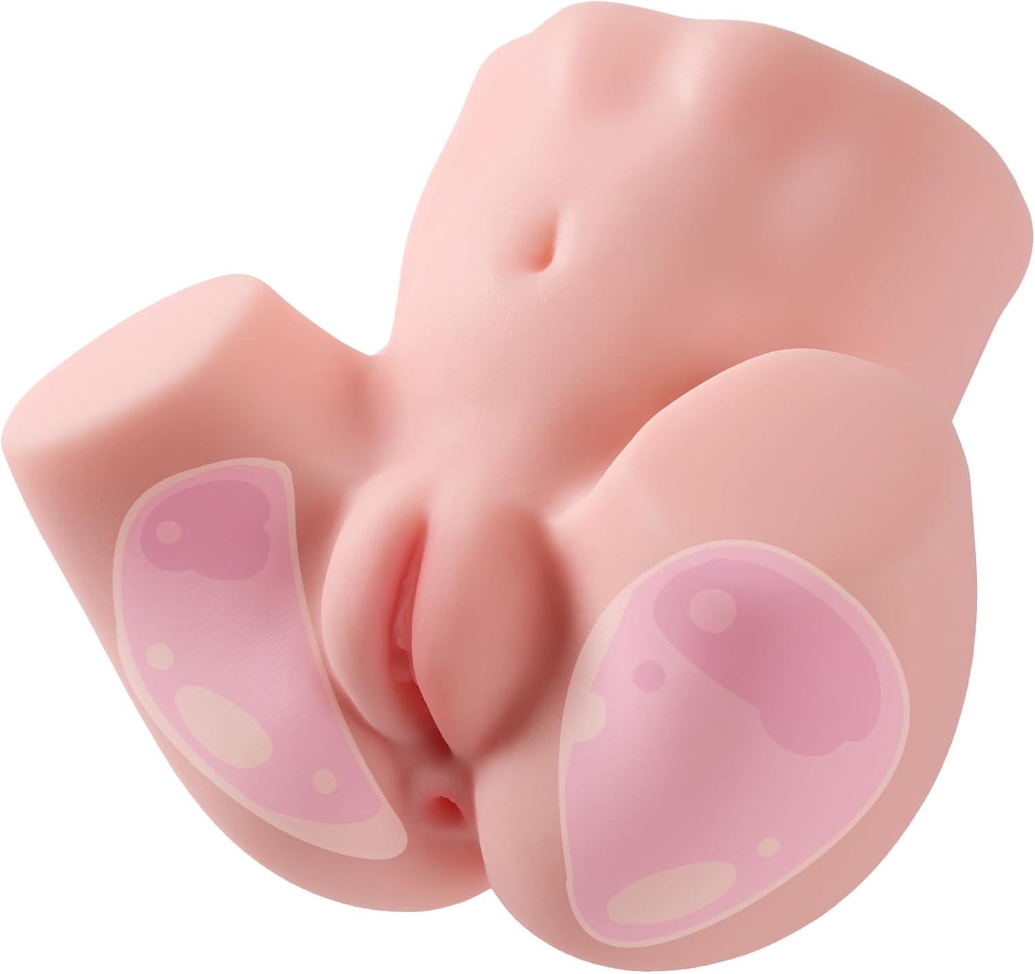 Jelly Butt Male Masturbator Sex Dolls Pocket Pussy Ass Realistic Butt with Vaginal Anal Sex Stroker Female Torso Hip Love Dolls Adult Male Sex Toys for Men Orgasm 4.4 LB