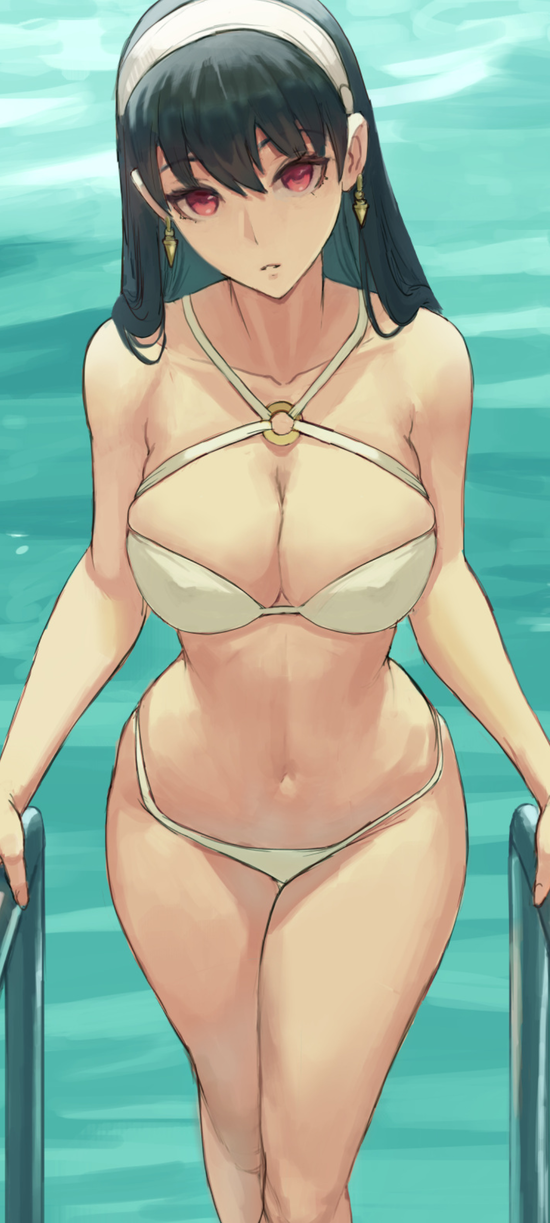 Zefrableu big boobs cleavage Yor Forger Spy x Family anime girls bikini portrait display