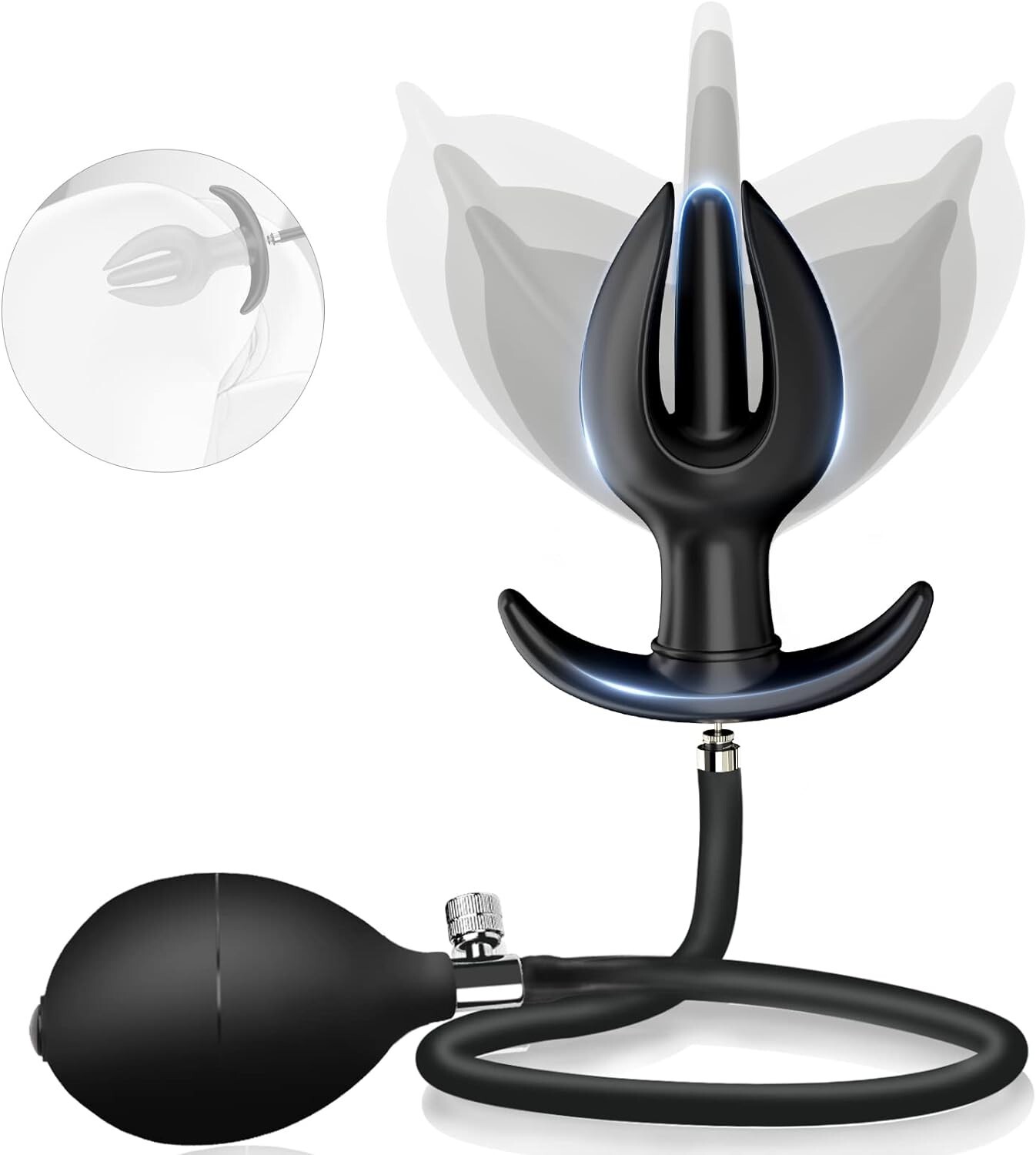 Expand Inflatable Oversized Training Butt Plug Anal Sex Toy for Men Women Safety
