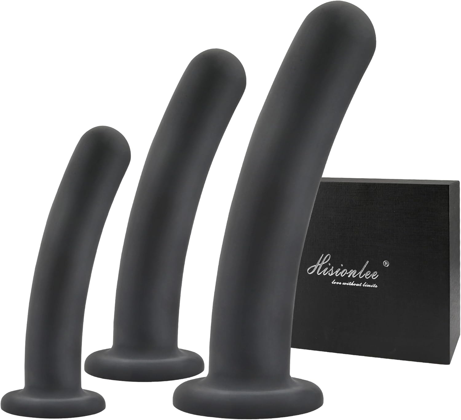 HISIONLEE Anal Dildos Anal Plug Training Set3 Sizes Silicone Butt Plug Anal Trainer Kit with Strong Suction Cup Base Anal Toys Sex Toys for Women Men Adult Sex Toys GamesBlack