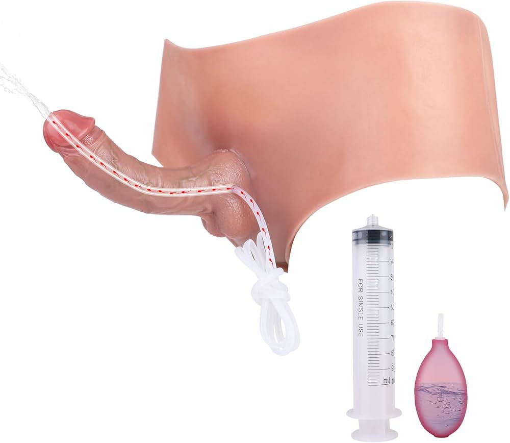 : Realistic Ejaculating Dildo for Women Wearable Squirting Dildo Panties Silicone Harness Strap On Penis Sex Toys for Beginners Lesbian Couples Pegging : Health Household