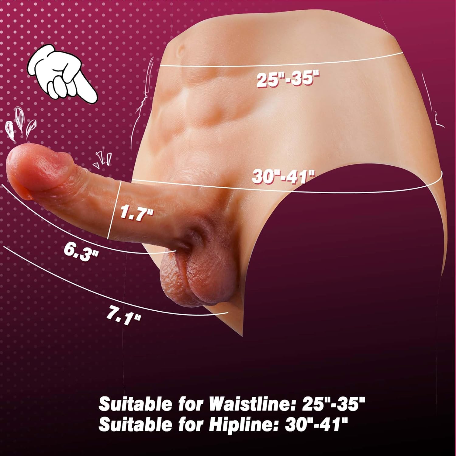 Strap on Dildo Harness Wearable Dildo Panties Elastic Silicone Strapon Lesbian Sex Toys Realistic Strapless Dildo Underwear with Abs Big Thick Anal Dildo Pegging Toy for Women Couple Transgender