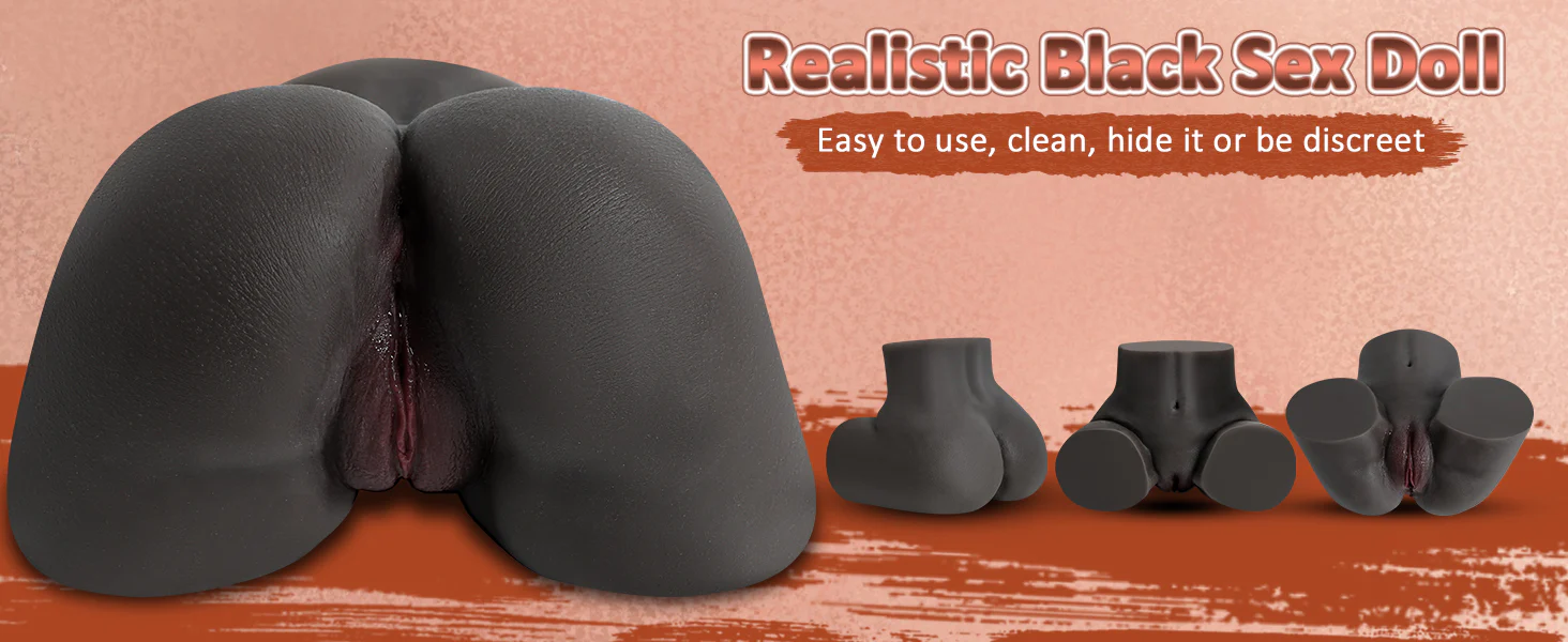 5.5LB Black Sex Doll Male Sex Toys Adult Toys Realistic Butt Flesh Lig
