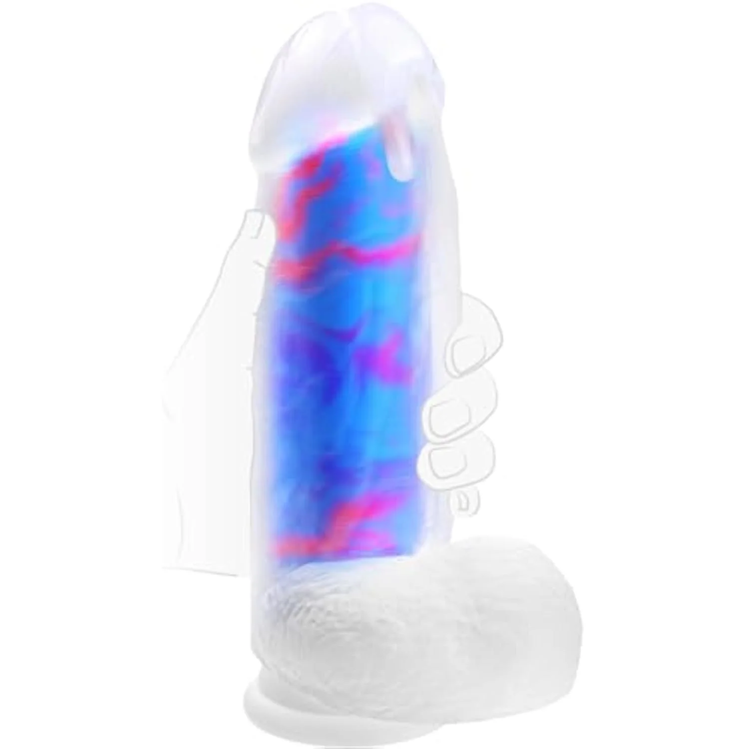 User-friendly Realistic Clear G Spot Dildo Adult Sex Toys For Women Men Lifelike Colorful Huge