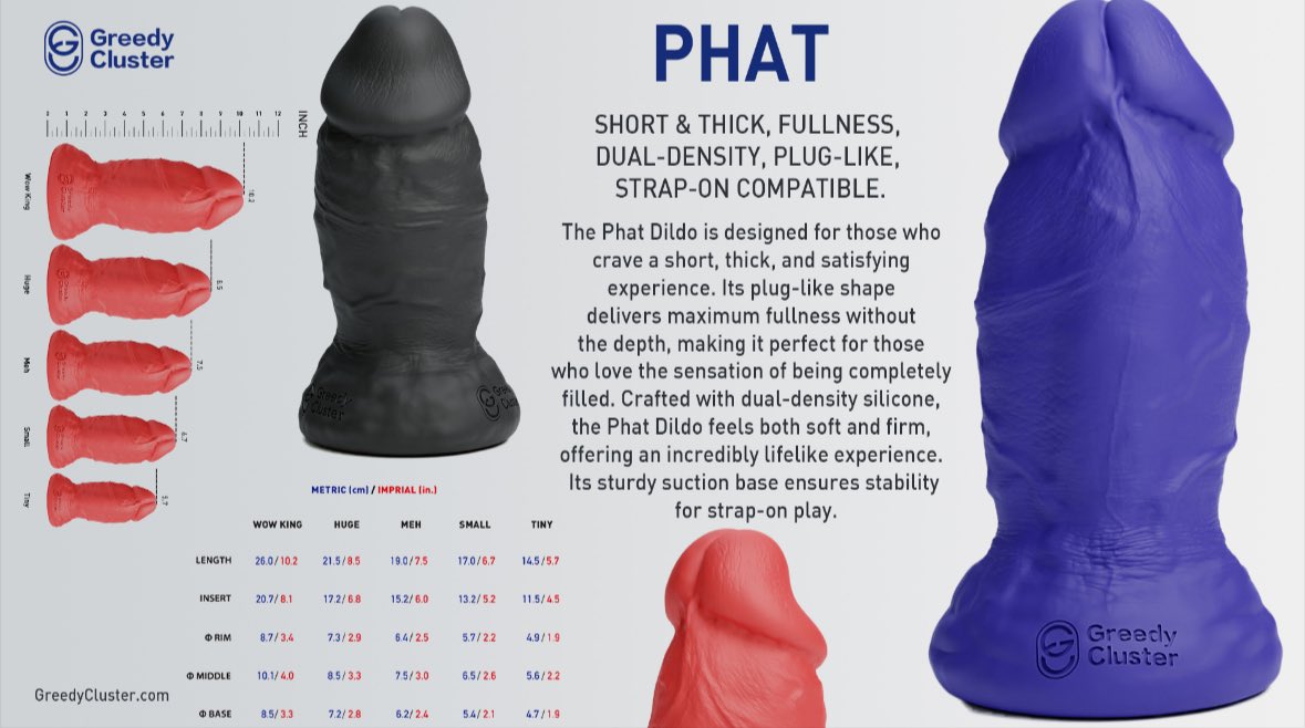 cute but intense short but thick. Experience the fullness and dual-density of our plug-like dildo. Five sizes available perfect for anal training pick your size at