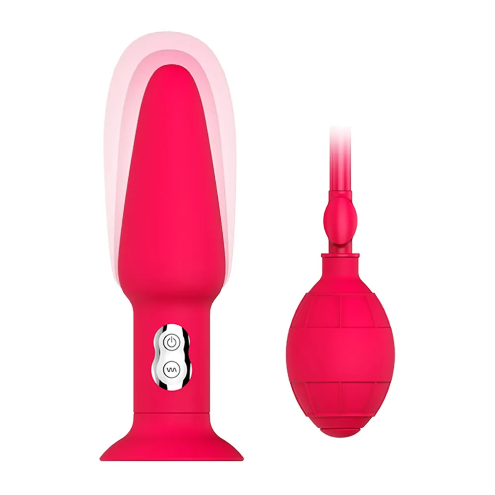Anale Opblaasbare Vibrator: Geleidelijke Expansie Dildo Buttplug Met Zuigbasis Voor Ultiem Plezier Van 1367