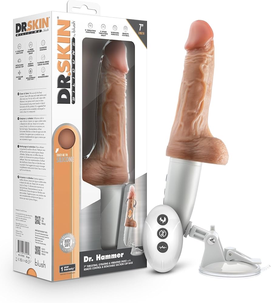 : Blush Dr. Skin Dr. Hammer Sex Machine Thrusting Dildo Vibrator