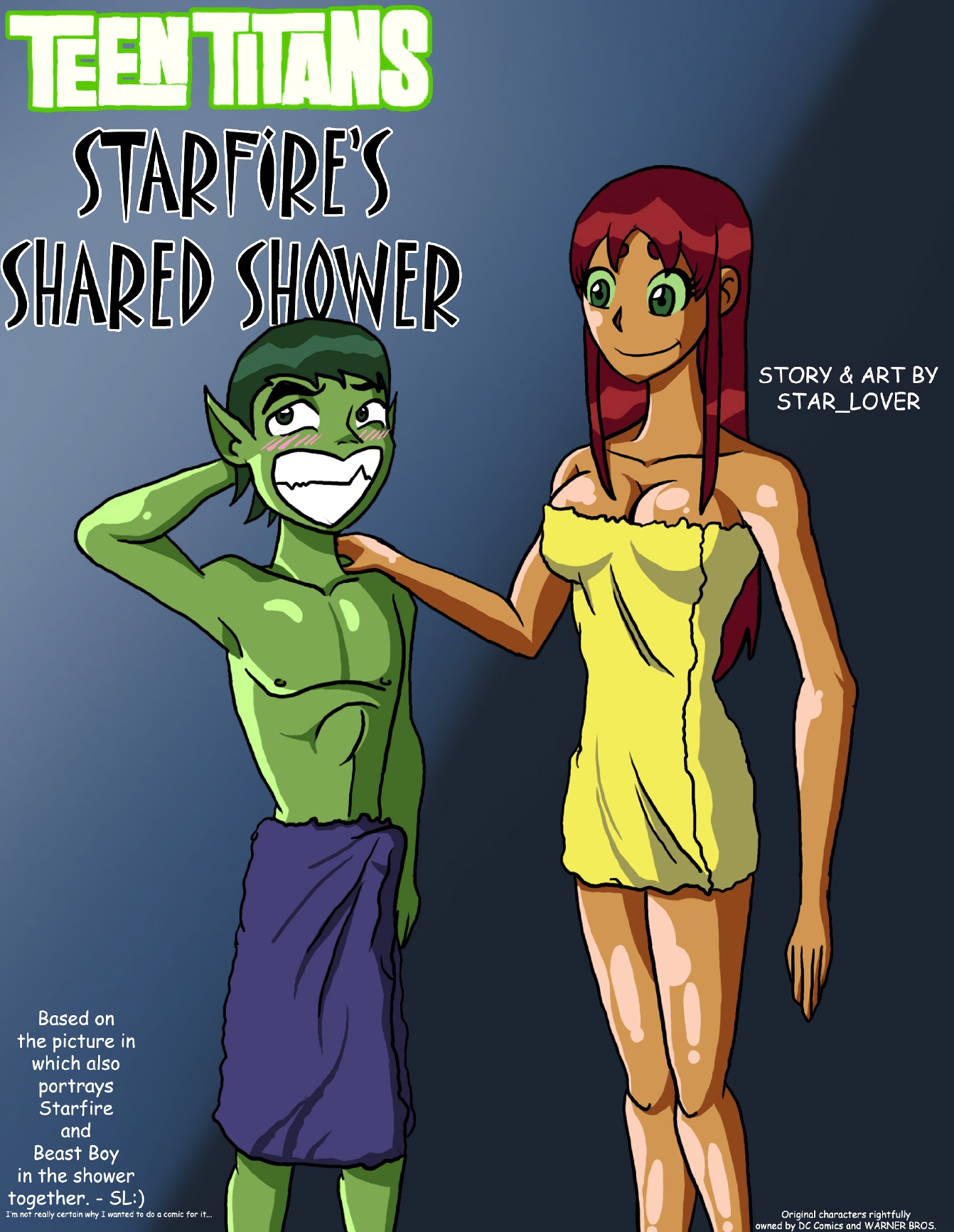 Star Lover Starfires Shared Shower Teen Titans porn comic