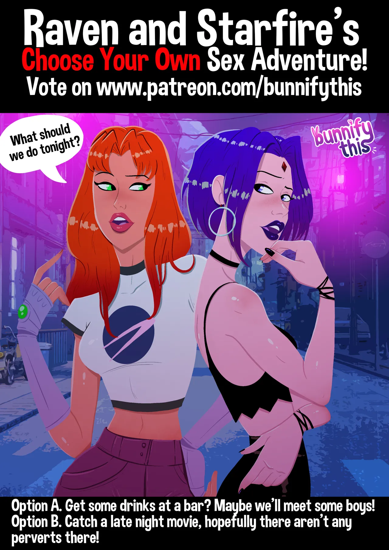 Raven And Starfires Night Out CYOA Comic