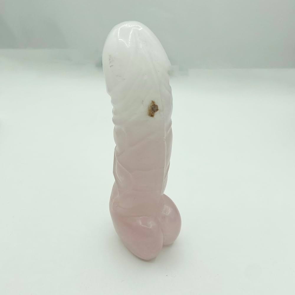 : Natural Pink Crystal Stone Dildo Intimate Female Masturbation Penis 6.9 in Length 1.57 in Diameter : Health Household
