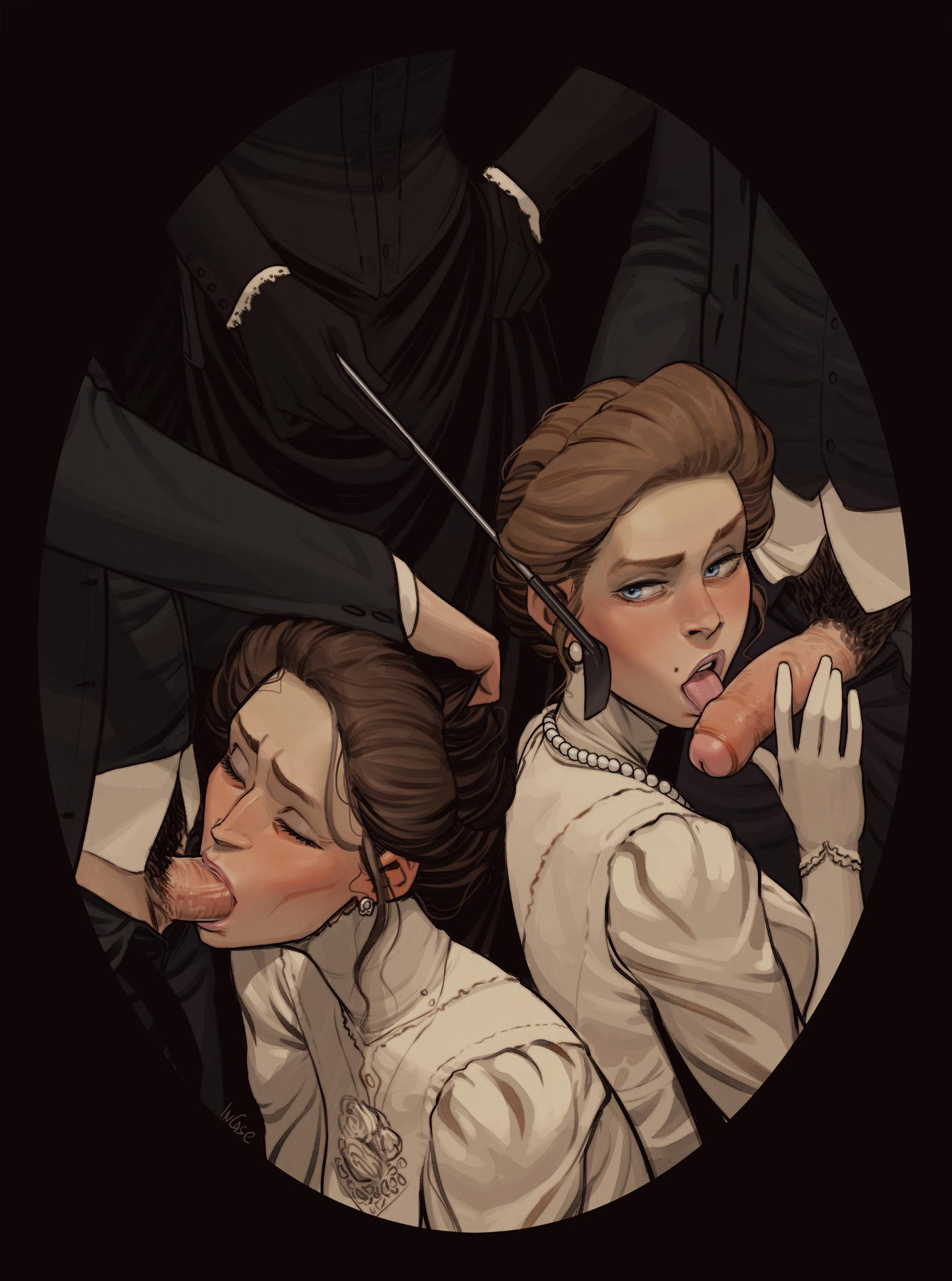 Victorian blowjob by InCaseArt on Newgrounds