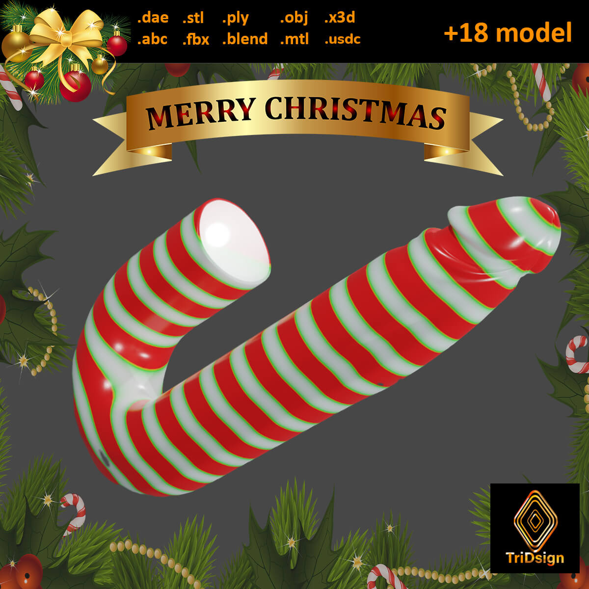 Christmas Candy Dildo