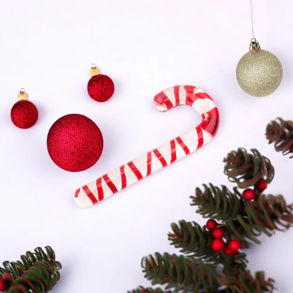 Candy Cane Dildo Christmas Funny Glass Anal
