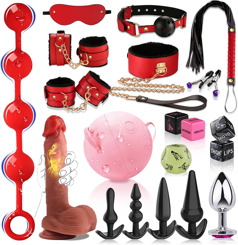 : 20pcs Anal Plug Adult Sex ToysBDSM Bondage Sex Restraints Set with Dildo Anal Toys and Anal Beads Butt PlugSex kit Adult Toys for Men Women and Couples : Health