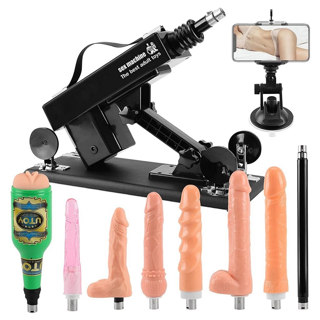 Krachtige Bluetooth Seks Machine met 8 Dildo Bijlagen