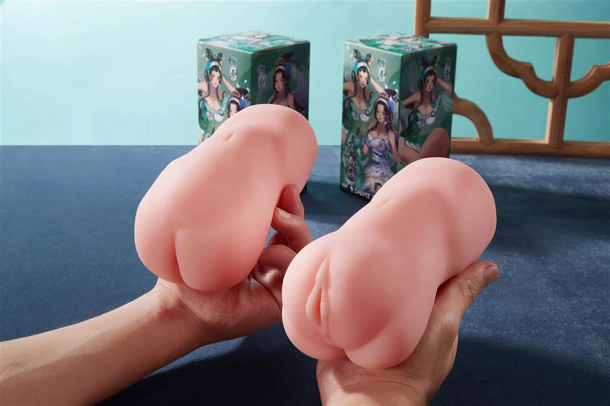 LuLu Cup Realistic Male Masturbator Pocket Pussy Stroker Penis Suckin