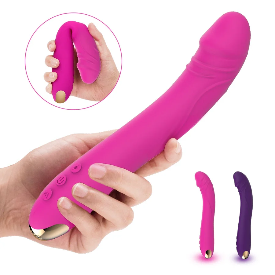 10 Modes Real Dildo Vibrator for Women Soft Female Vagina Clitoris Sti