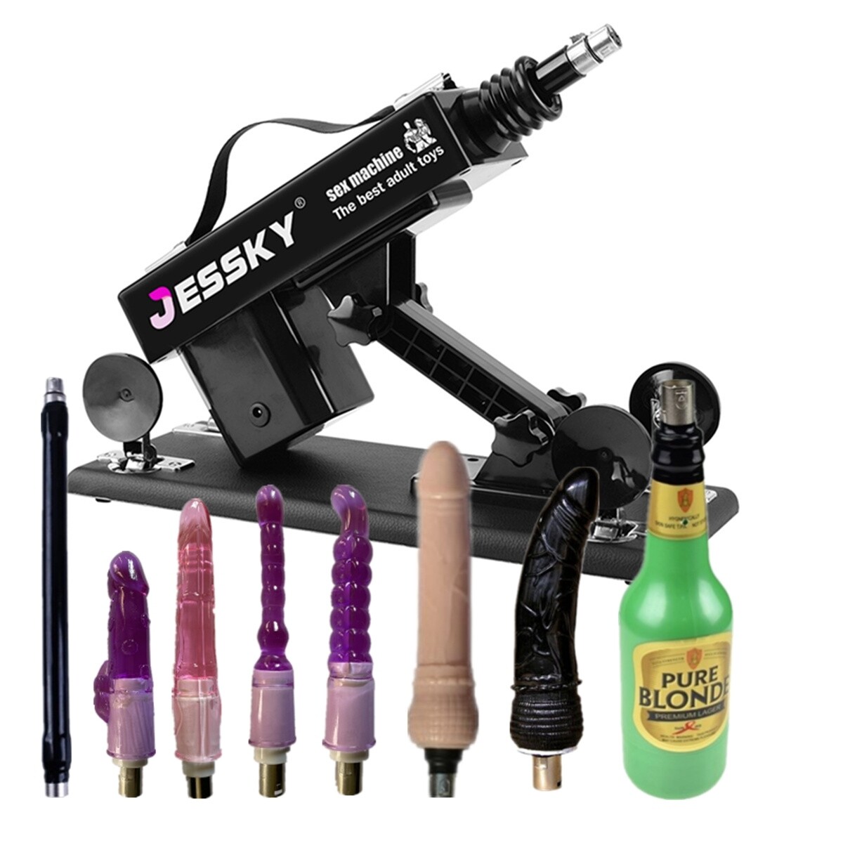 Jessky koppels masturbatie seksmachine met vagina cup
