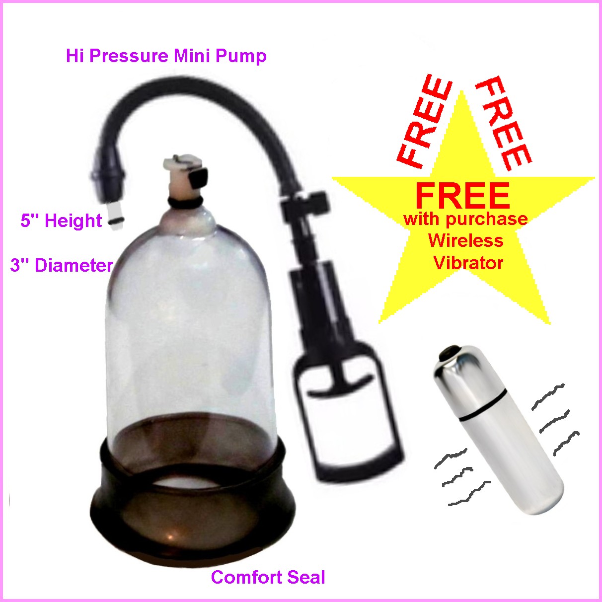 Extra Large Pussy Pumping Cylinder with Hi Pressure Mini Pump
