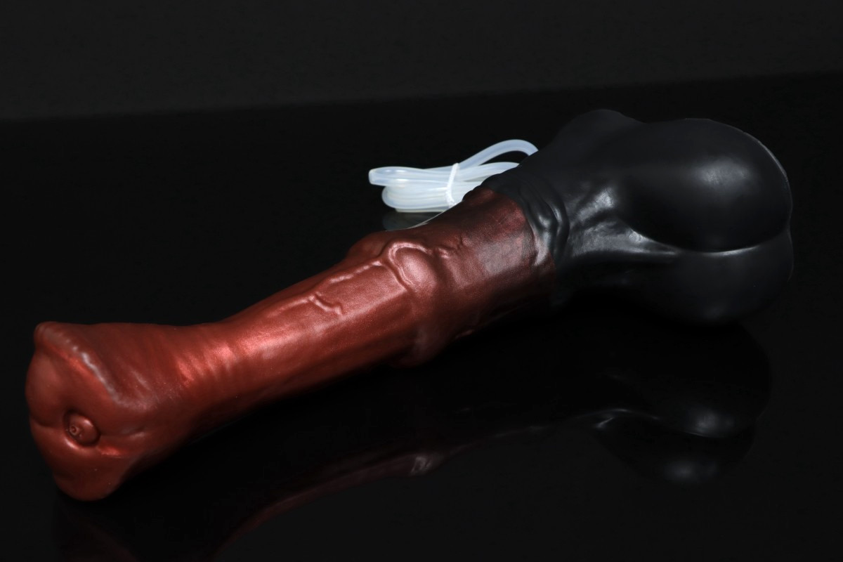 NEW Bad Dragon CHANCE FLARED Fantasy LARGE Silicone Dildo CUM TUBE SPLIT SOFT