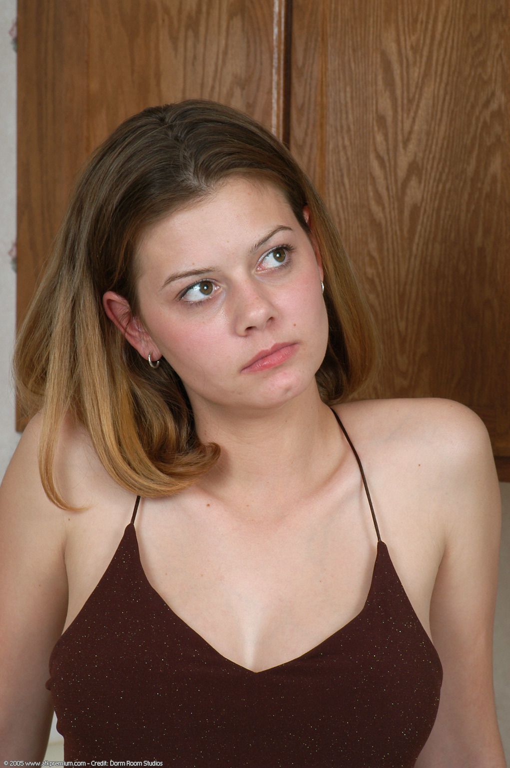 Sexy amateur shows off her big firm tits at Brdteengal