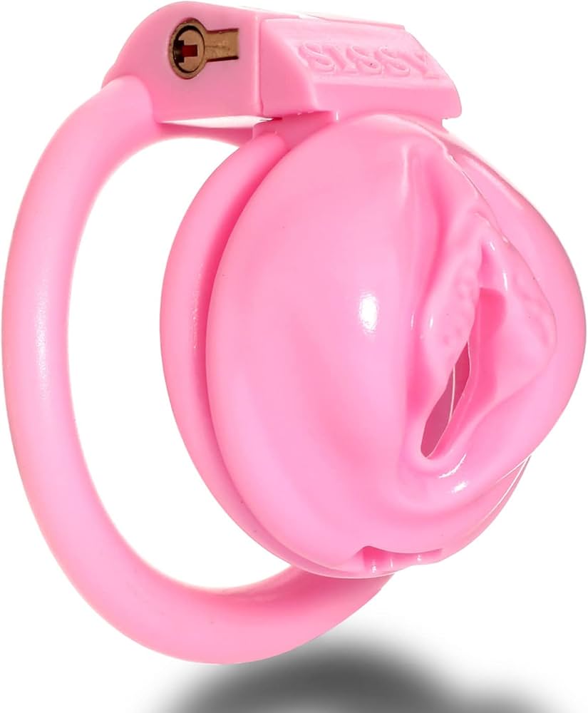 : FREDORCH New Pink Pussy Male Chastity Devices with 4 Penis RingsSmall Cock CageCock RingsChastity LockBDSM Sex Toy for Man Gay Nylon 3D Printed Sissy for Men Big Cage : Health