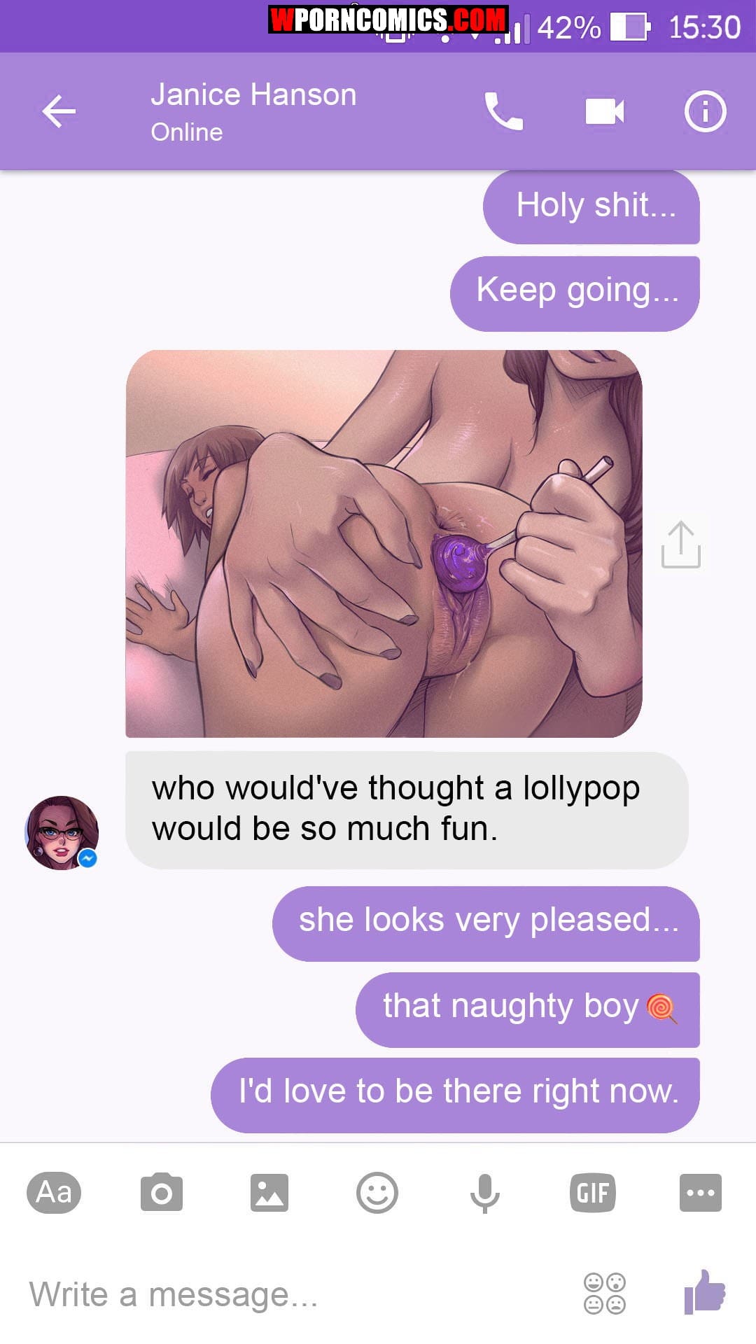 Porn comic Chat with Janice